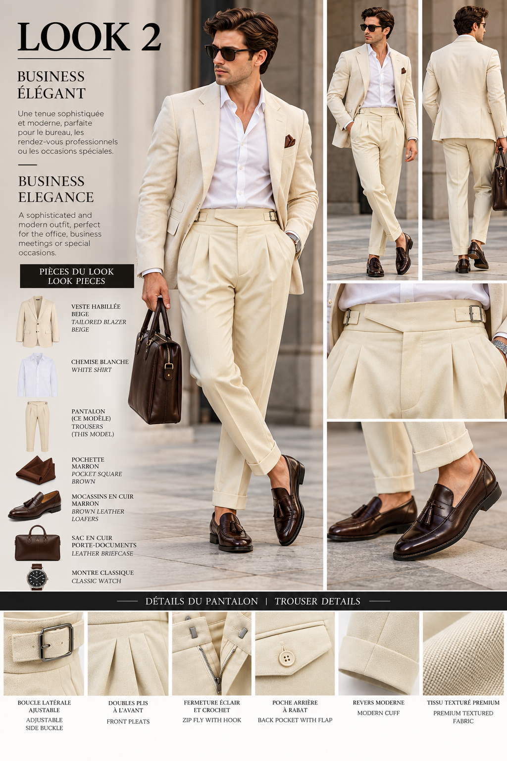 Milano Trouser- Ivory
